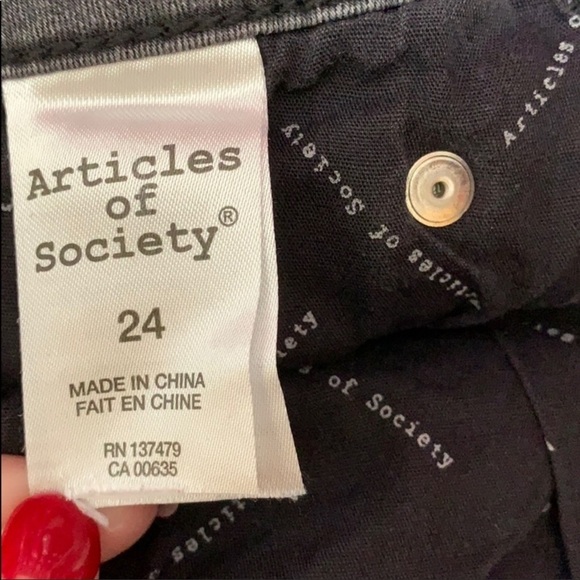 Articles of Society Gray Mya Ankle Zip Jeans - Picture 7 of 8